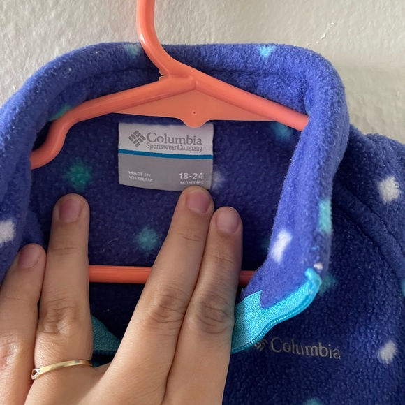 Girls Blue Columbia Fleece Jacket 18-24 m - Picture 5 of 5